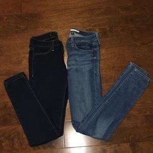 Perfect condition dark and mid wash skinny jeans
